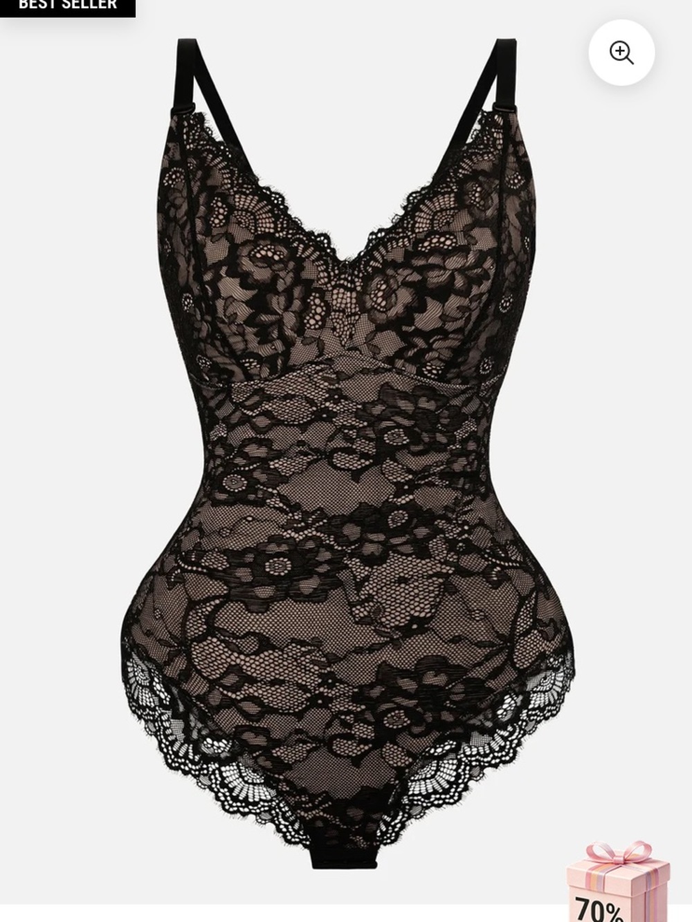Sheer Black Lace Bodysuit - Elegant feminine shape wear Women's Intimates